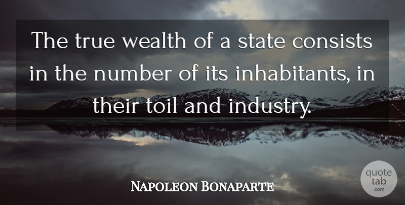 Napoleon Bonaparte Quote About Work, Numbers, Toil: The True Wealth Of A...