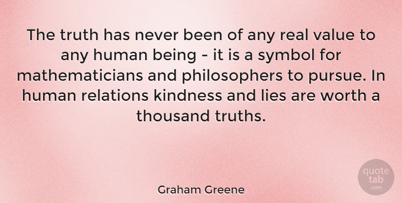 Graham Greene Quote About Truth, Honesty, Kindness: The Truth Has Never Been...