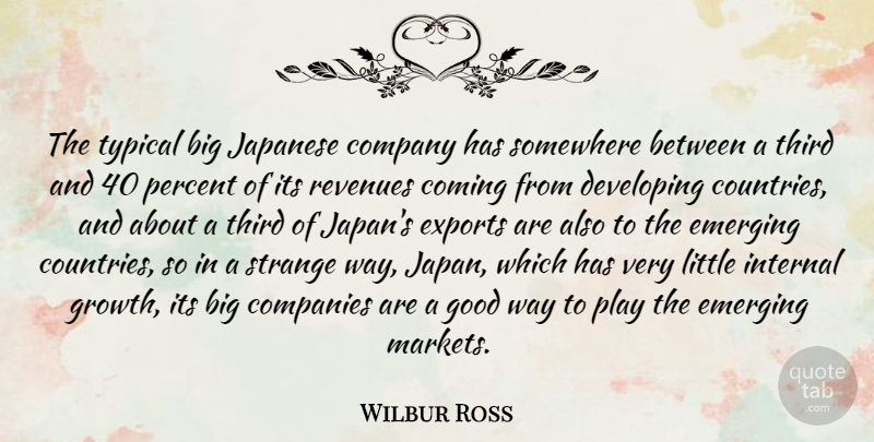 Wilbur Ross Quote About Coming, Companies, Developing, Emerging, Exports: The Typical Big Japanese Company...