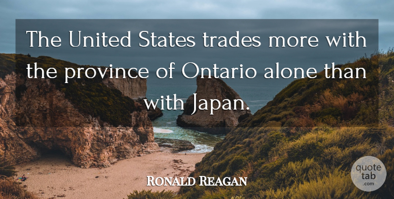 Ronald Reagan Quote About Japan, Presidential, Ontario: The United States Trades More...