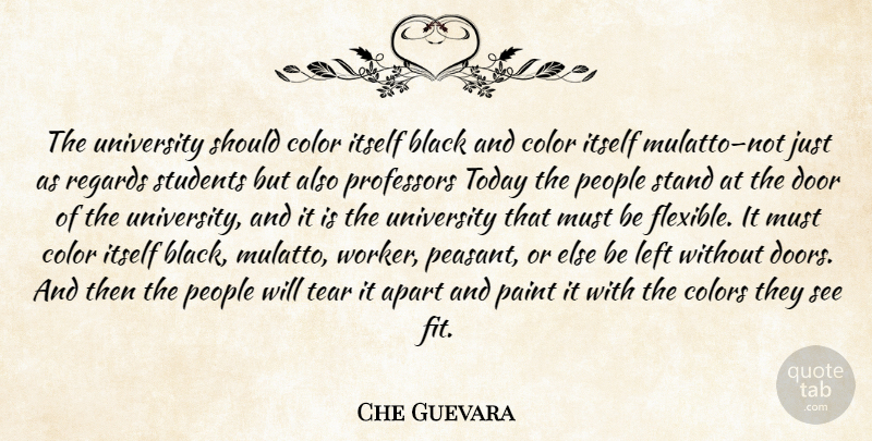 Che Guevara Quote About Doors, Color, People: The University Should Color Itself...