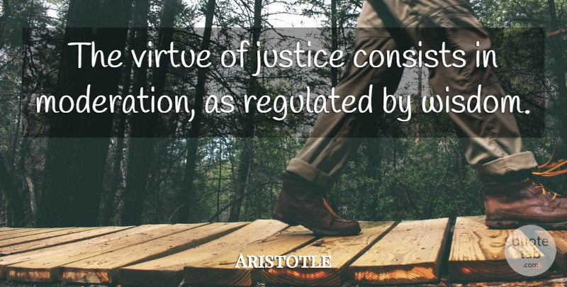 Aristotle Quote About Wisdom, Philosophical, Justice: The Virtue Of Justice Consists...