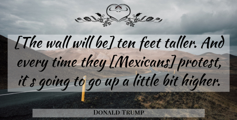Donald Trump Quote About Wall, Protest: The Wall Will Be Ten...