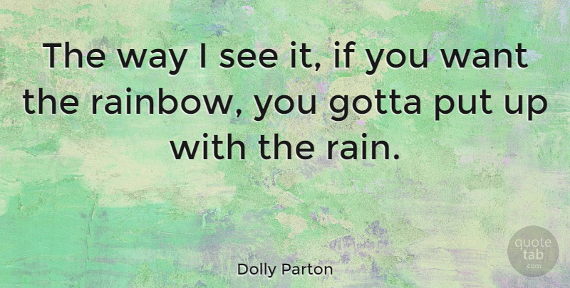 Dolly Parton Quote About Inspirational, Motivational, Positive: The Way I See It...
