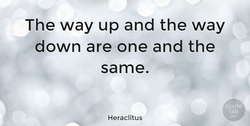 Heraclitus Quote About Philosophy, Way, Greek Philosophy: The Way Up And The...