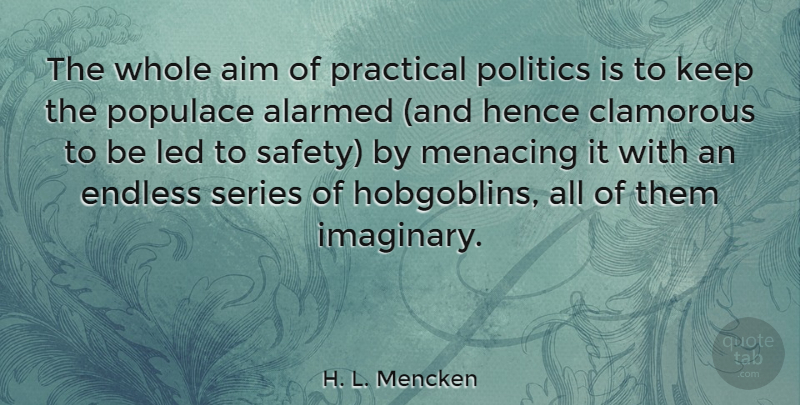H. L. Mencken Quote About Freedom, Democracies Have, Libertarian Party: The Whole Aim Of Practical...
