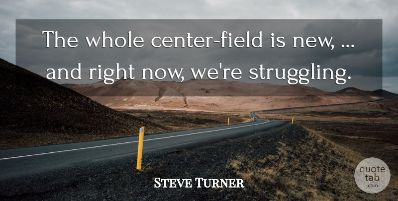 Steve Turner Quote About undefined: The Whole Center Field Is...