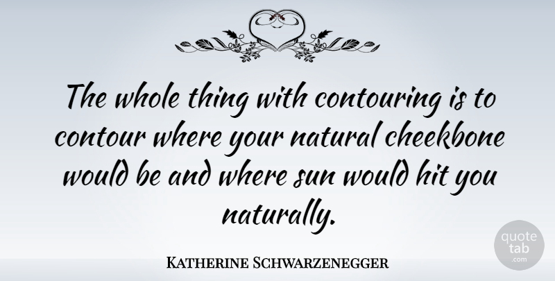 Katherine Schwarzenegger Quote About Hit: The Whole Thing With Contouring...