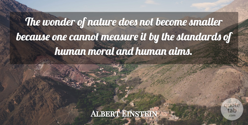 Albert Einstein Quote About Nature, Doe, Moral: The Wonder Of Nature Does...