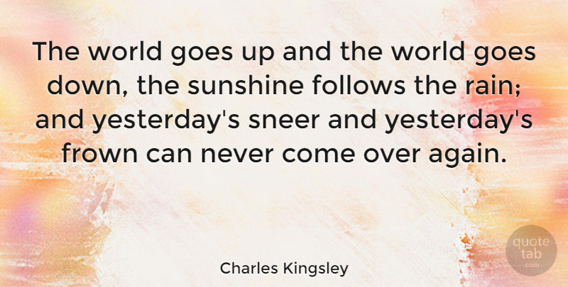 Charles Kingsley Quote About Change, Nature, Travel: The World Goes Up And...