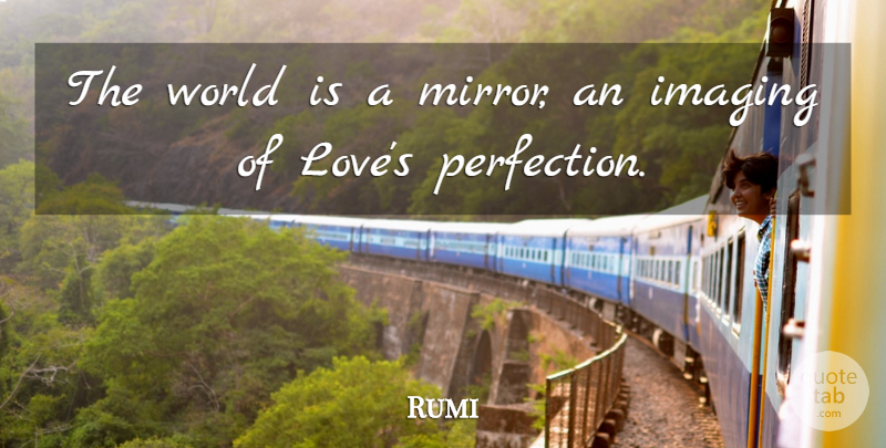 Rumi Quote About Mirrors, Perfection, World: The World Is A Mirror...