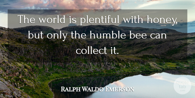 Ralph Waldo Emerson Quote About Wisdom, Humble, Intelligence: The World Is Plentiful With...