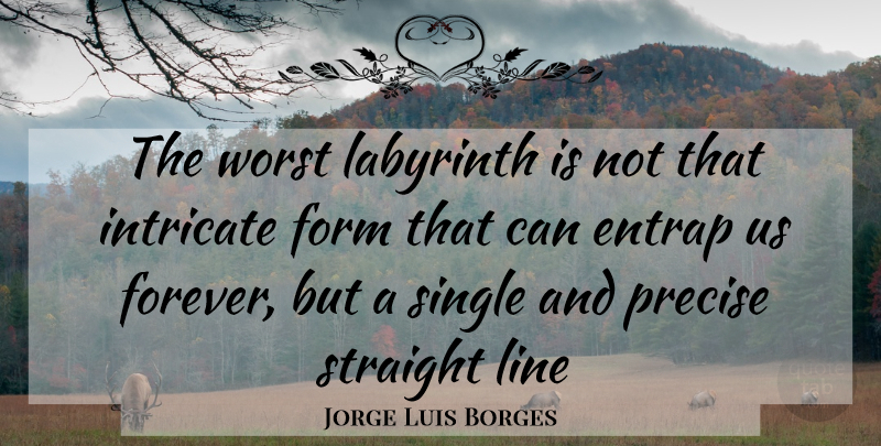 Jorge Luis Borges Quote About Inspirational, Forever, Labyrinth: The Worst Labyrinth Is Not...