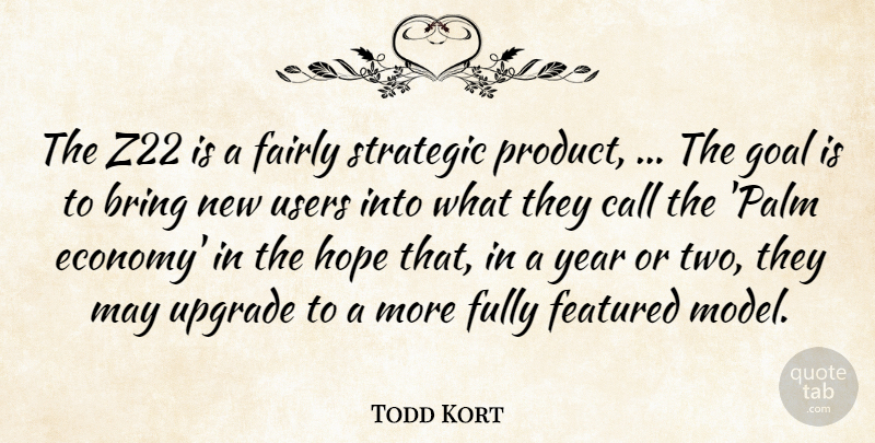 Todd Kort Quote About Bring, Call, Fairly, Featured, Fully: The Z22 Is A Fairly...