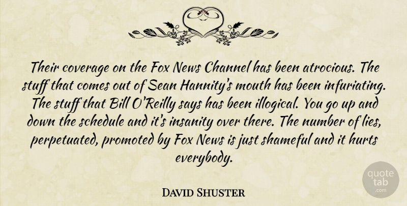 David Shuster Quote About Hurt, Lying, Numbers: Their Coverage On The Fox...
