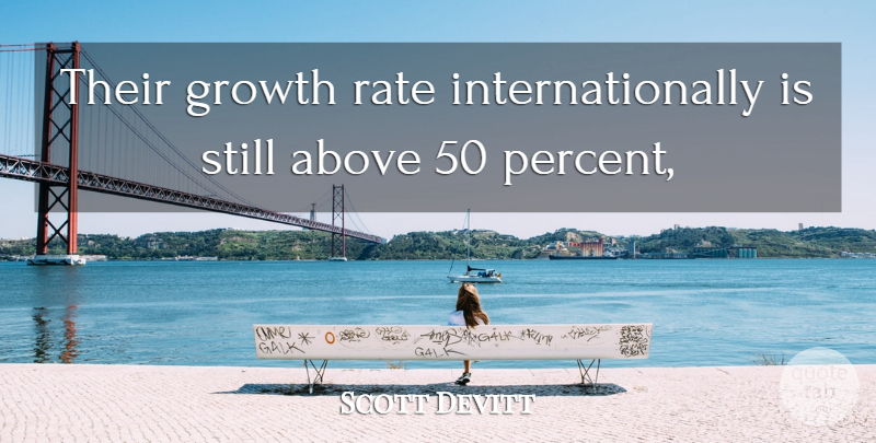 Scott Devitt Quote About Above, Growth, Rate: Their Growth Rate Internationally Is...
