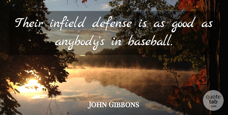 John Gibbons Quote About Defense, Good: Their Infield Defense Is As...