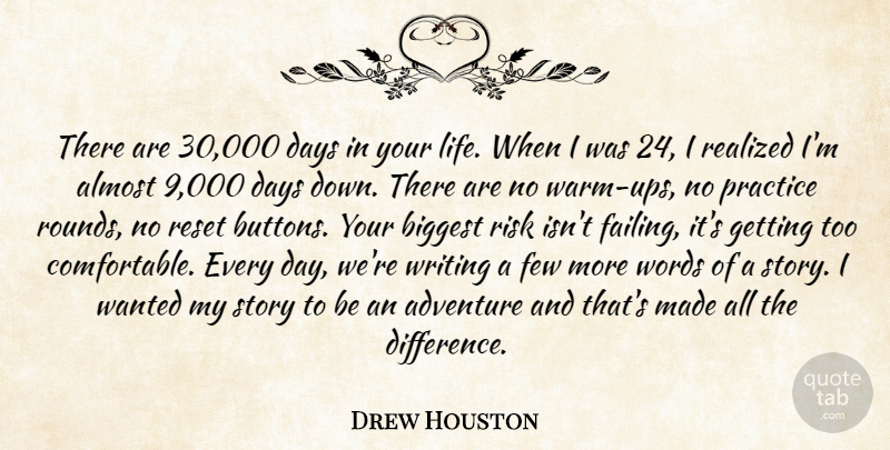 Drew Houston Quote About Almost, Biggest, Days, Few, Life: There Are 30 000 Days...