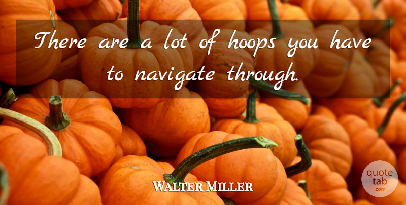 Walter Miller Quote About Hoops, Navigate: There Are A Lot Of...