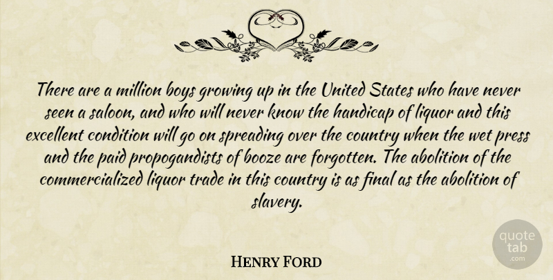 Henry Ford Quote About Country, Growing Up, Boys: There Are A Million Boys...