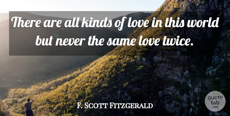 F. Scott Fitzgerald Quote About Love, Inspirational, Life: There Are All Kinds Of...