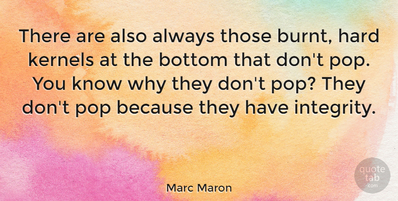 Marc Maron Quote About American Entertainer, Hard: There Are Also Always Those...