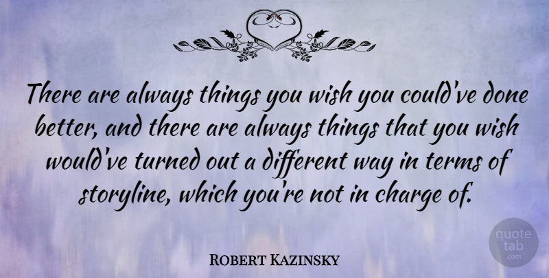 Robert Kazinsky Quote About Terms: There Are Always Things You...