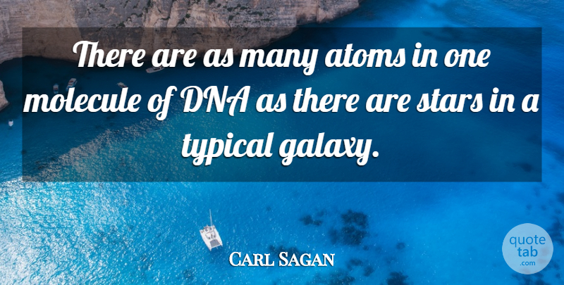 Carl Sagan Quote About Stars, Dna, Atoms: There Are As Many Atoms...