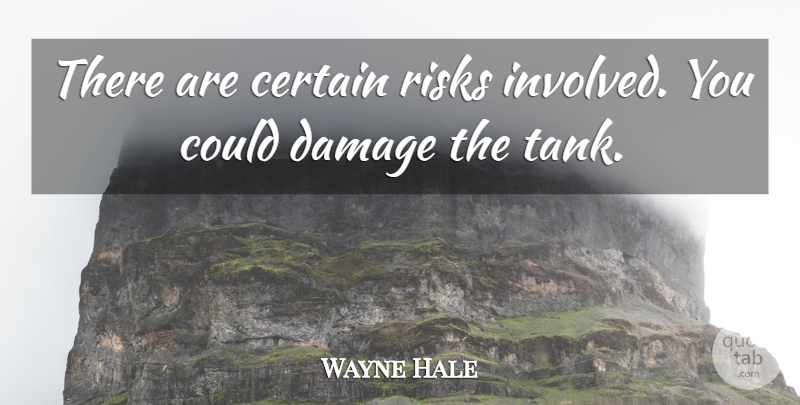 Wayne Hale Quote About Certain, Damage, Risks: There Are Certain Risks Involved...