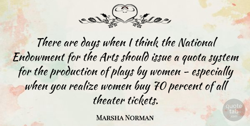 Marsha Norman Quote About Art, Thinking, Play: There Are Days When I...