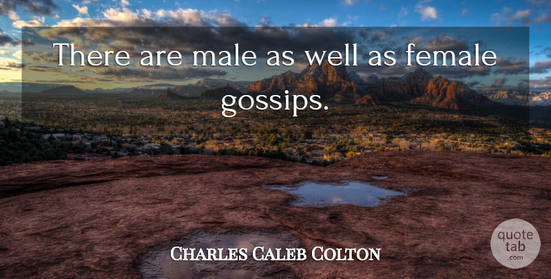 Charles Caleb Colton Quote About Gossip, Males, Female: There Are Male As Well...