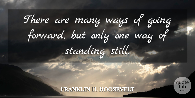 Franklin D. Roosevelt Quote About Life, Perseverance, Teaching: There Are Many Ways Of...