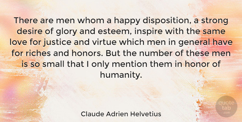 Claude Adrien Helvetius Quote About Strong, Men, Numbers: There Are Men Whom A...