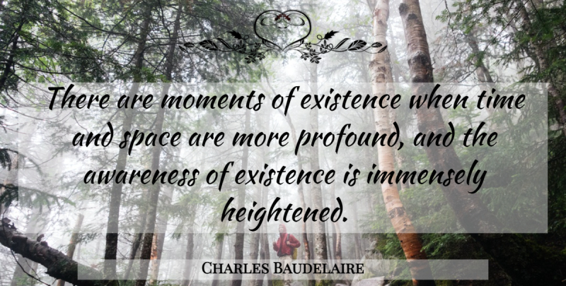 Charles Baudelaire Quote About Space, Profound, Moments: There Are Moments Of Existence...