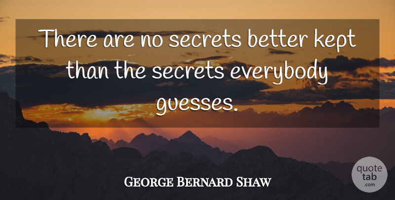 George Bernard Shaw Quote About Keeping Secrets, Best Kept Secrets, Criminal Mind: There Are No Secrets Better...