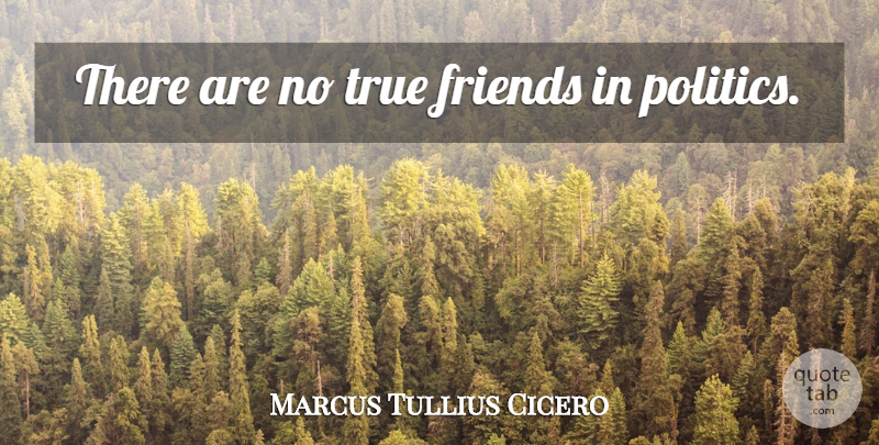 Marcus Tullius Cicero Quote About True Friend, Politics, No True Friends: There Are No True Friends...