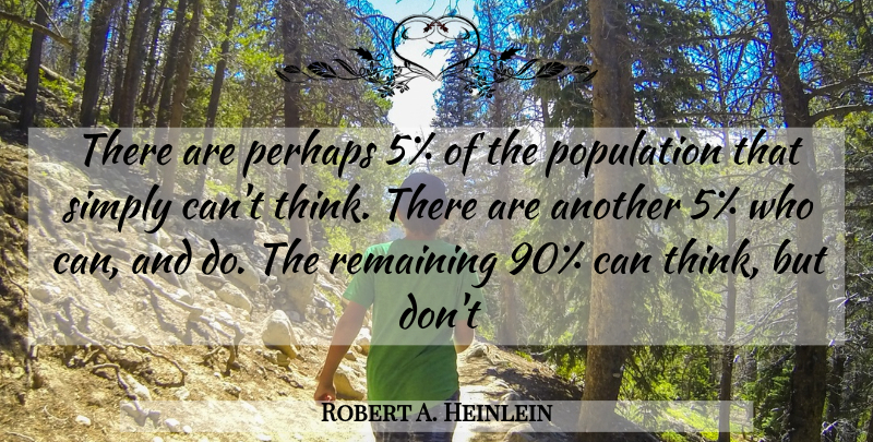 Robert A. Heinlein Quote About Thinking, Population: There Are Perhaps 5 Of...