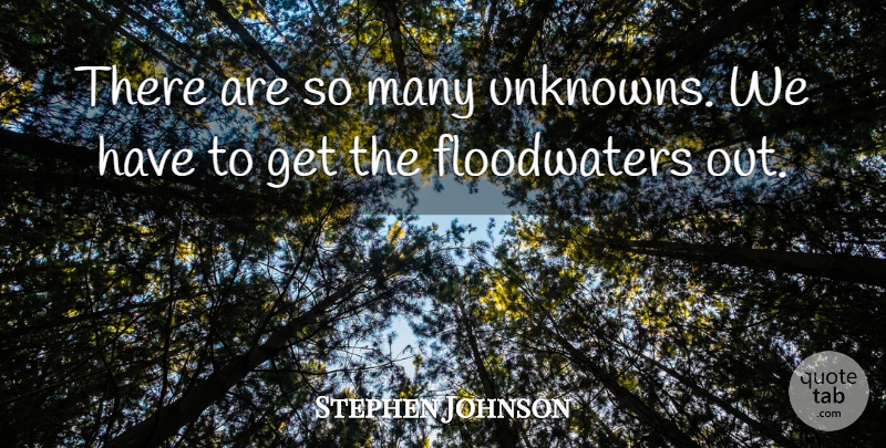 Stephen Johnson Quote About undefined: There Are So Many Unknowns...