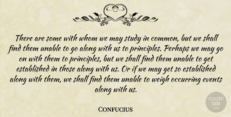 Confucius Quote About Goes On, May, Principles: There Are Some With Whom...