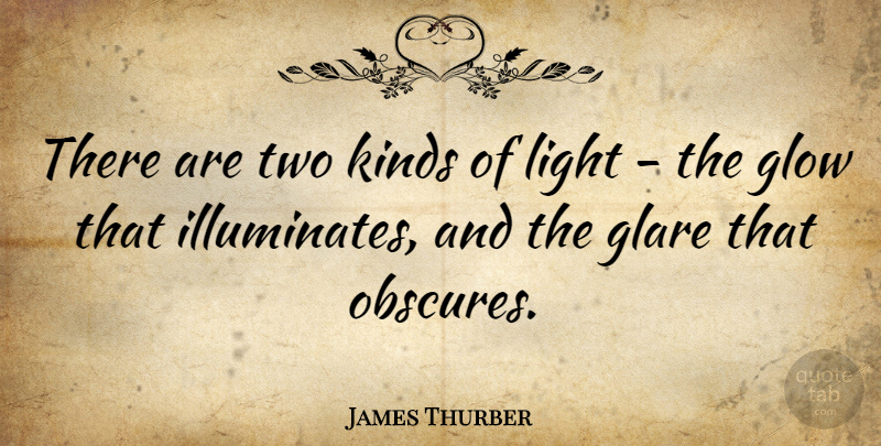 James Thurber Quote About Inspirational, Life, Glowing: There Are Two Kinds Of...