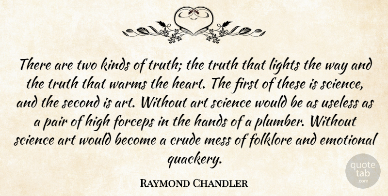 Raymond Chandler Quote About Art, Science, Two: There Are Two Kinds Of...