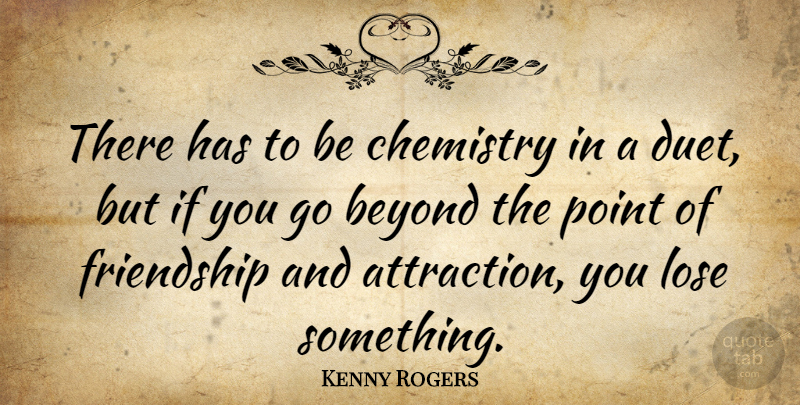 Kenny Rogers Quote About Duets, Chemistry, Ifs: There Has To Be Chemistry...