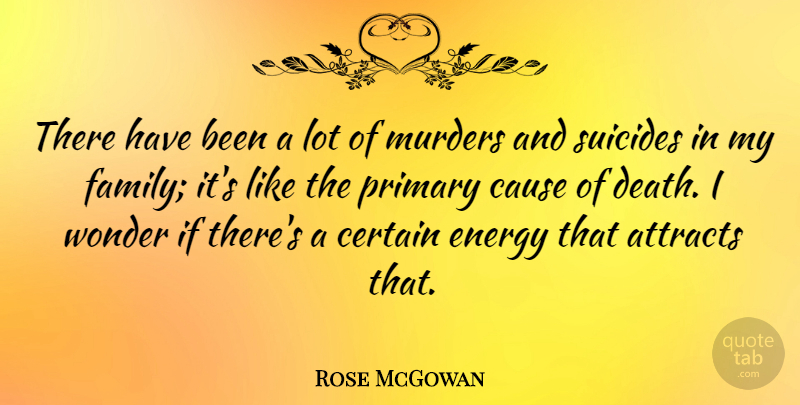 Rose McGowan Quote About Suicide, Causes, Energy: There Have Been A Lot...