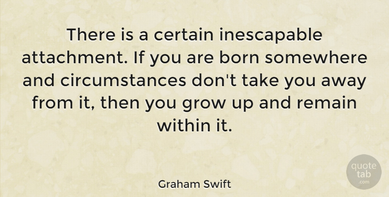 Graham Swift Quote About Certain, Remain, Somewhere: There Is A Certain Inescapable...