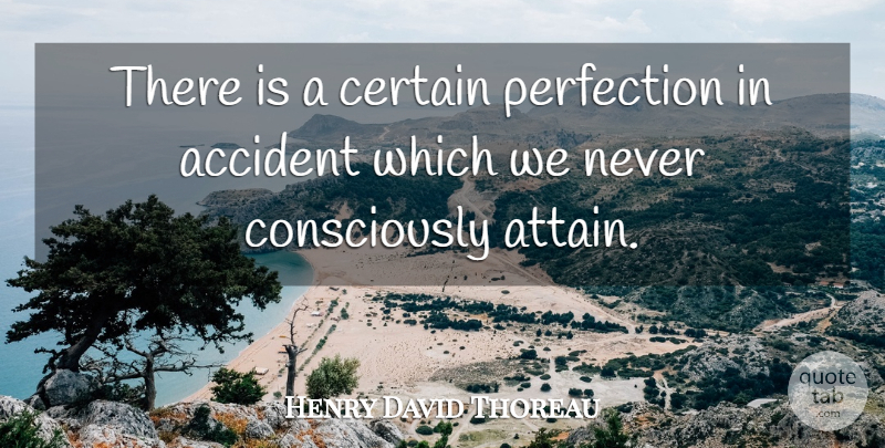 Henry David Thoreau Quote About Perfection, Creation, Certain: There Is A Certain Perfection...