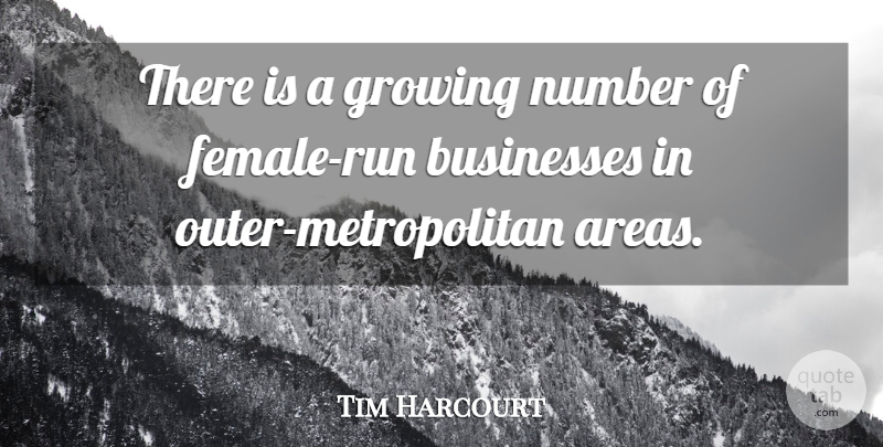 Tim Harcourt Quote About Businesses, Growing, Number: There Is A Growing Number...