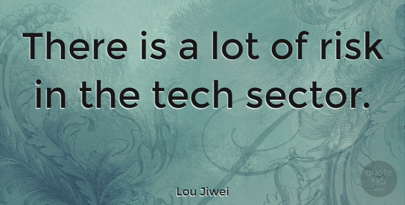 Lou Jiwei Quote About Risk, Tech: There Is A Lot Of...