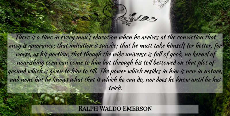 Ralph Waldo Emerson Quote About Education, Suicide, Hope: There Is A Time In...
