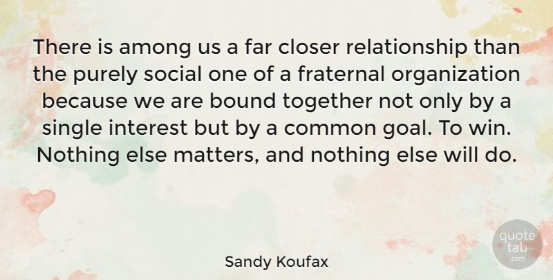 Sandy Koufax Quote About Winning, Organization, Goal: There Is Among Us A...