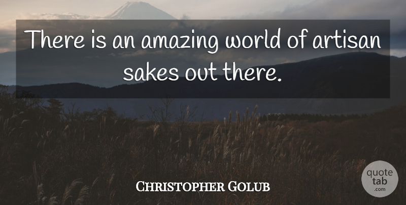 Christopher Golub Quote About Amazing, Artisan: There Is An Amazing World...